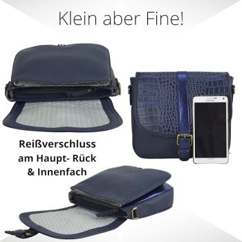 Preview: Sunsa Damen Umhängetasche  Kleine Ledertasche